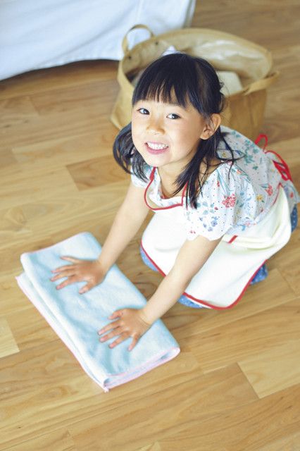 【連載】親子でエプロンの日　「洗濯物たたみ」にチャレンジ！