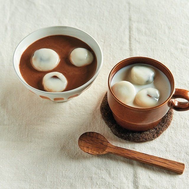 「チョコ白玉」入りのホットドリンクで、おうちカフェ気分
