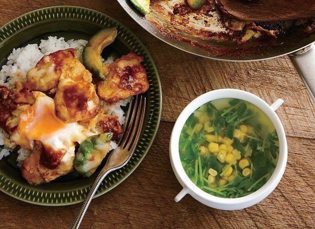 20分で2品！アボカドBBQエッグチキンレシピ