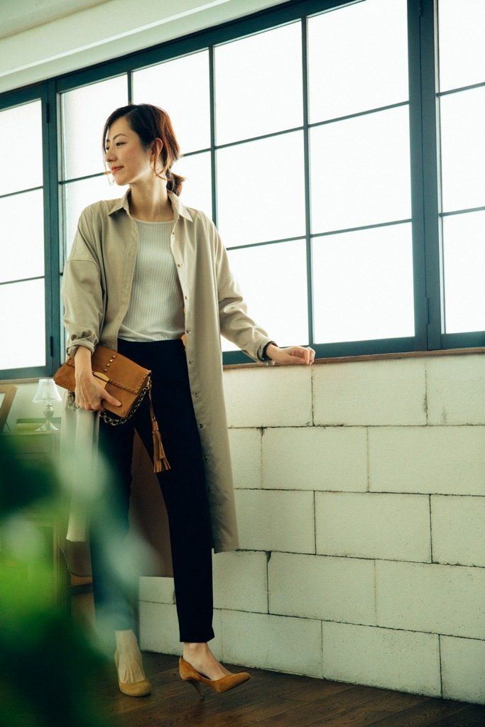 40代がシャツワンピースを今年らしく着るコツ