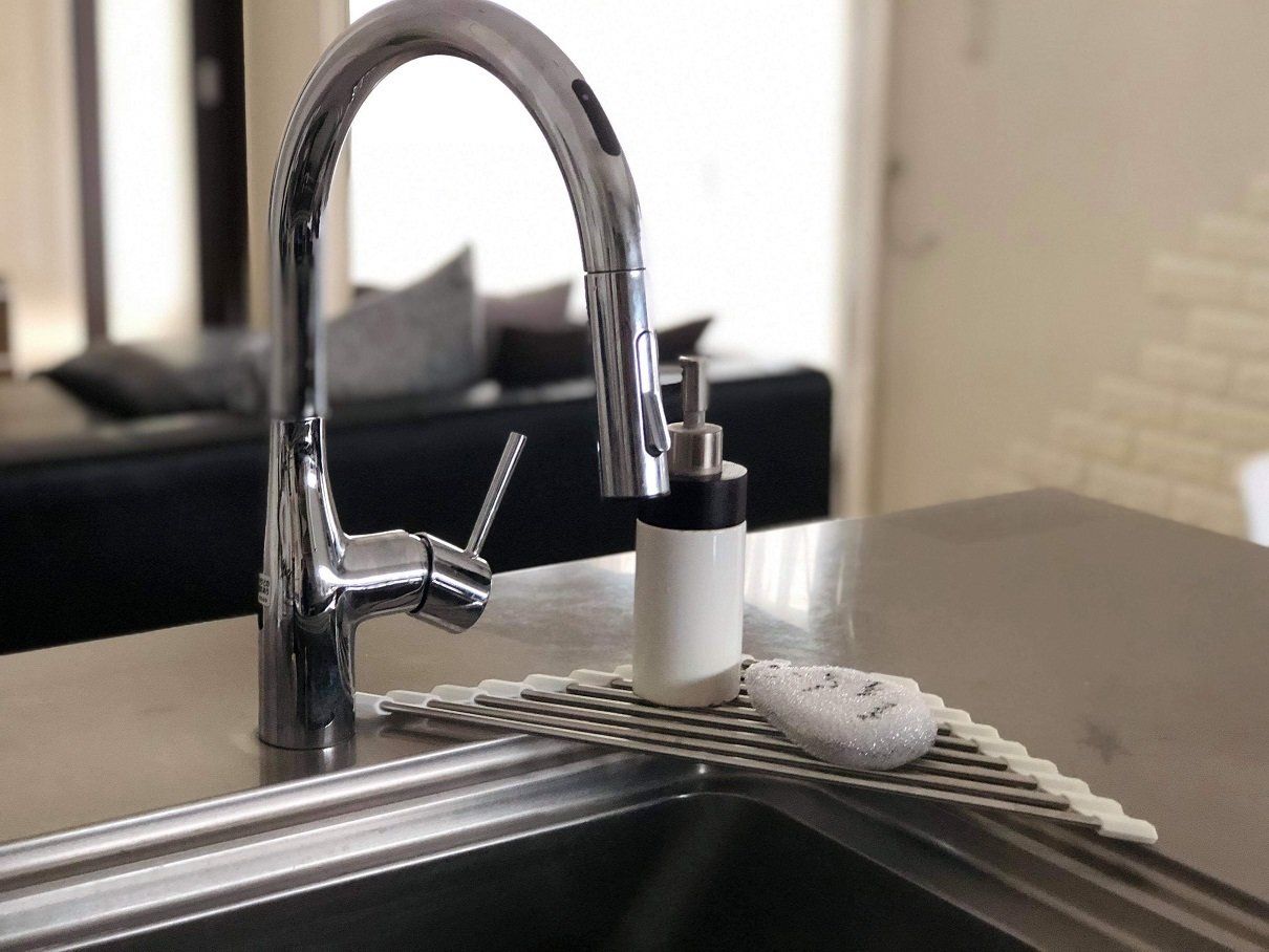 ニトリの「たためる水切り」でシンクまわりのスッキリが叶う！