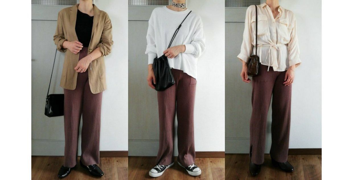 トレンドのリブパンツ、40代はどう着こなす？OK・NGコーデ