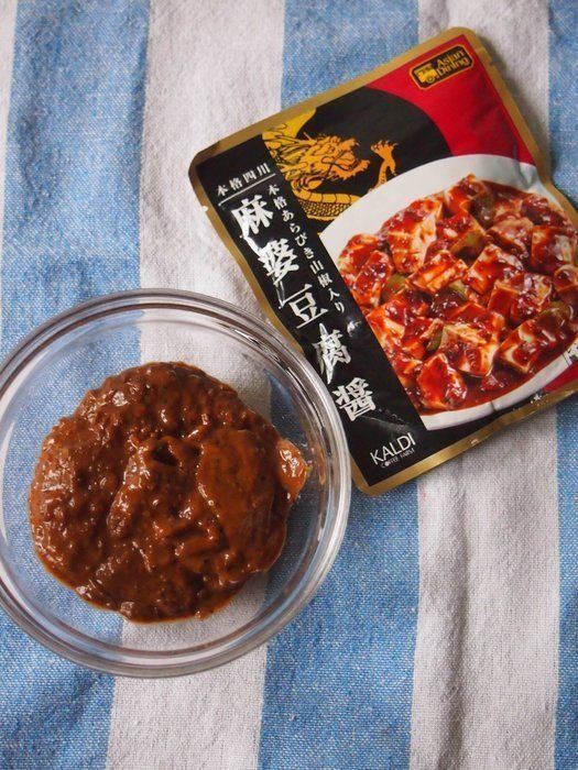 カルディ行ったら毎回買う「麻婆豆腐醤」はレンジで本格麻婆豆腐が超簡単につくれる優れもの！材料はネギと豆腐だけでOK！