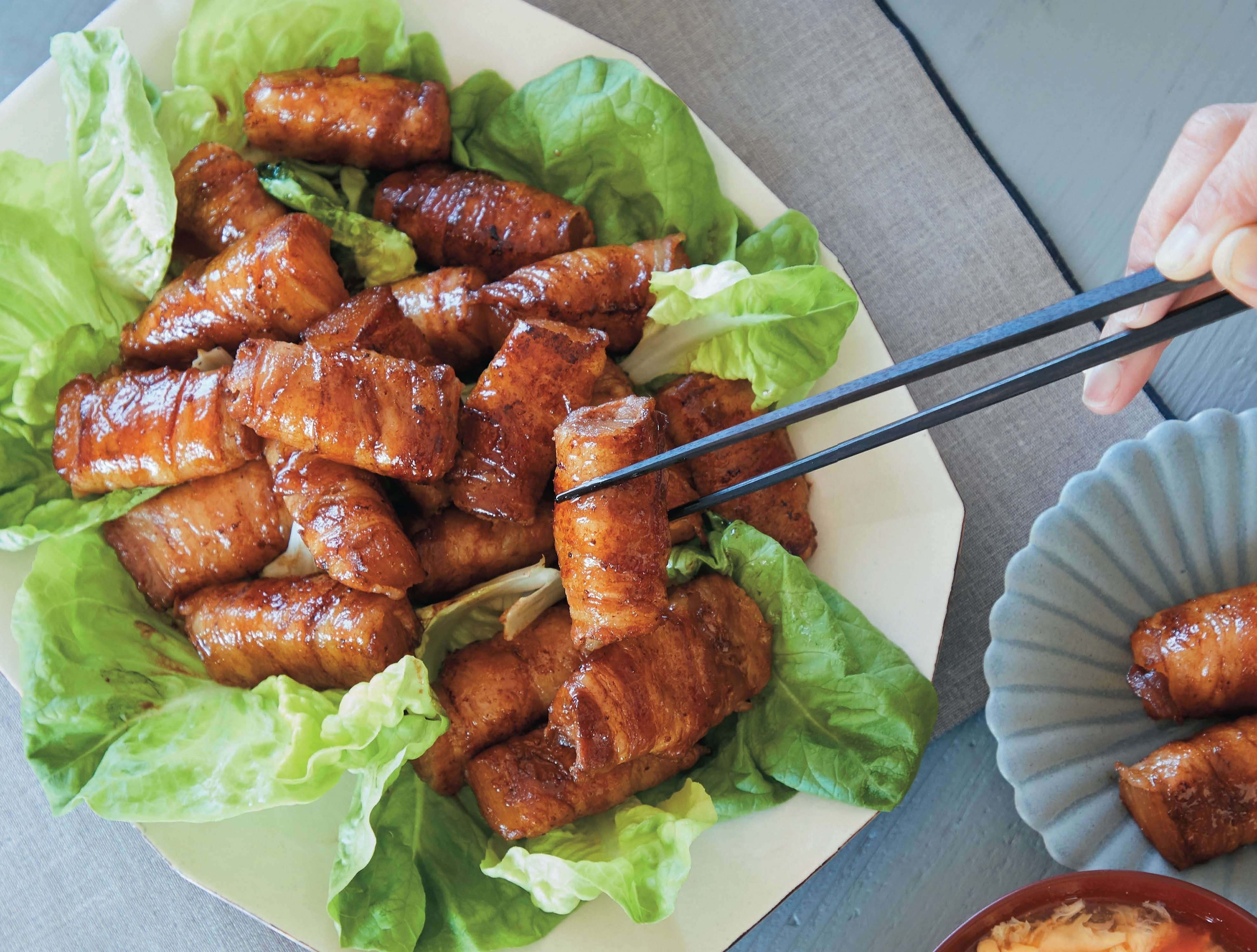 じんわりしみた甘辛味で、ご飯が進む！大根の照り照り肉巻き