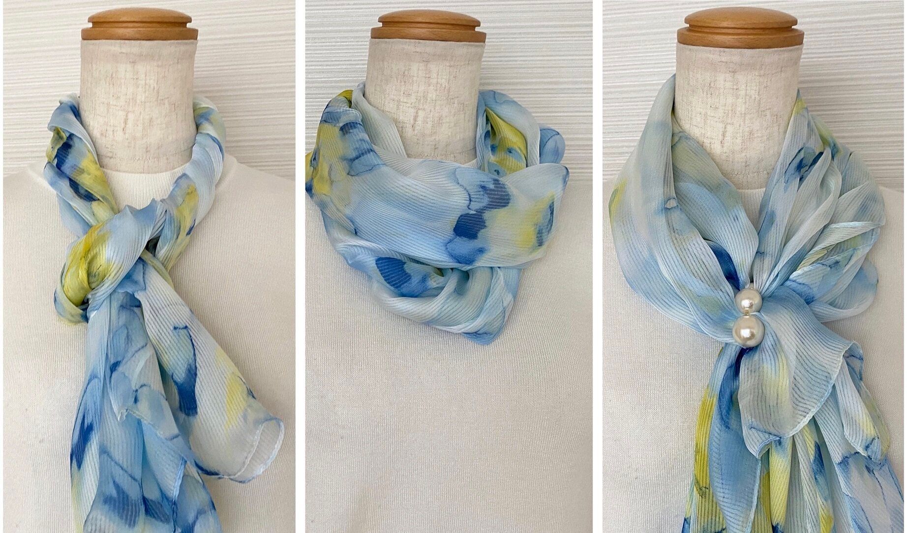 しまむらの「890円ストール」を使った夏にピッタリのアレンジ術をスカーフコーディネーター講師が解説