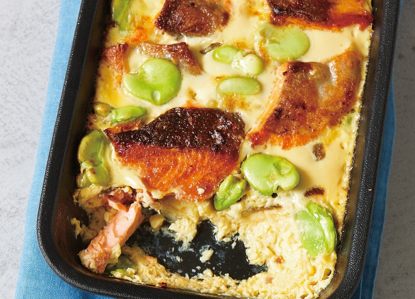 卵をプラスしてたんぱく質強化＆野菜も一緒に♪鮭の卵みそ焼き