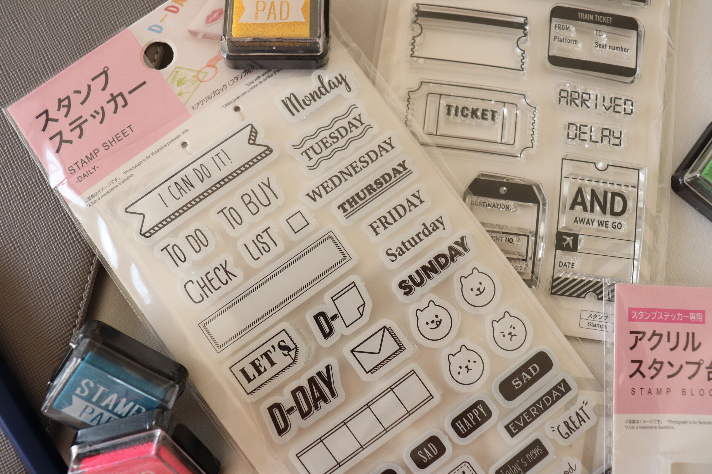 ダイソーのスタンプステッカーで日常を楽しく