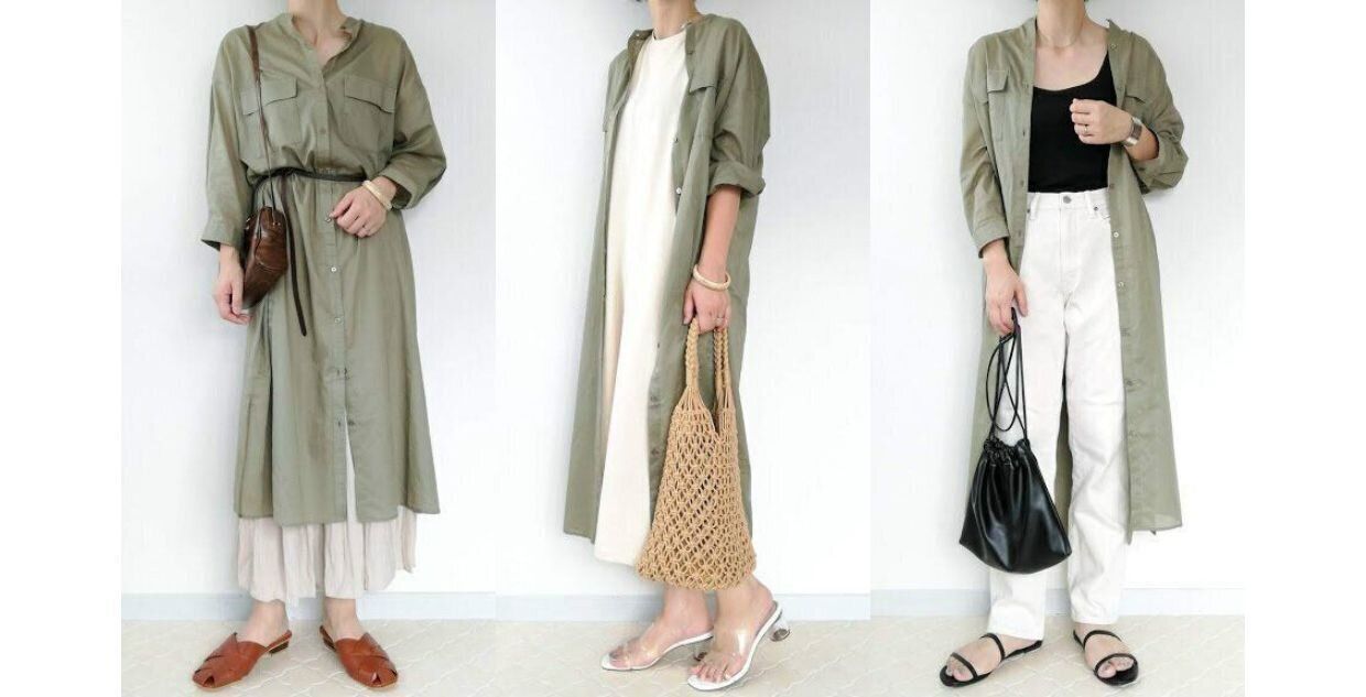 最旬トレンドコーデが完成！GU「シアーバンドカラーワンピ」大人の着こなし術