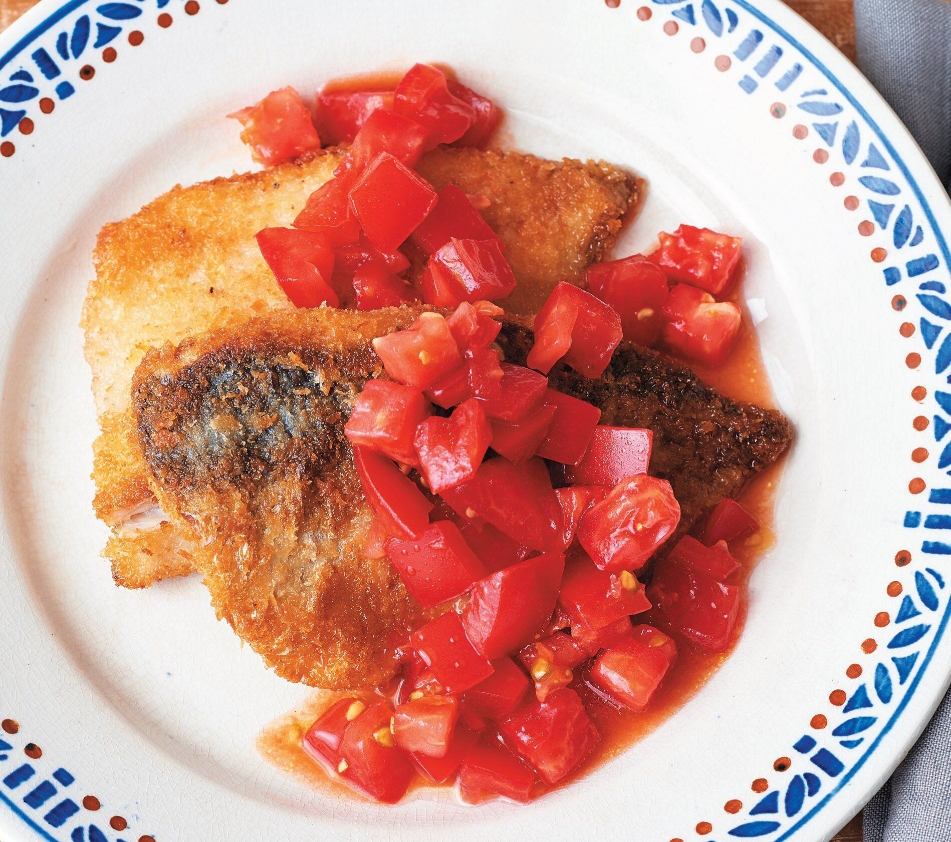 揚げ焼きなら、ころももオイルも少量ですむ！あじのパン粉焼き