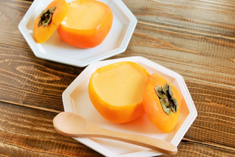 【10分でできる】熟れた柿救済！柿・牛乳のみで作るプリン
