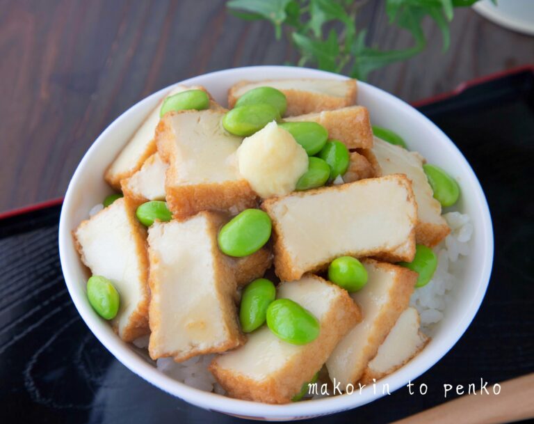 レンジで簡単！厚揚げと〇〇だけで絶品節約ヘルシー丼