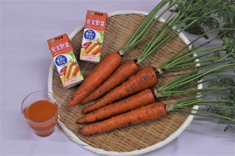 GABA含有にんじん使用のジュースで野菜不足解消＆パパの血圧対策も！
