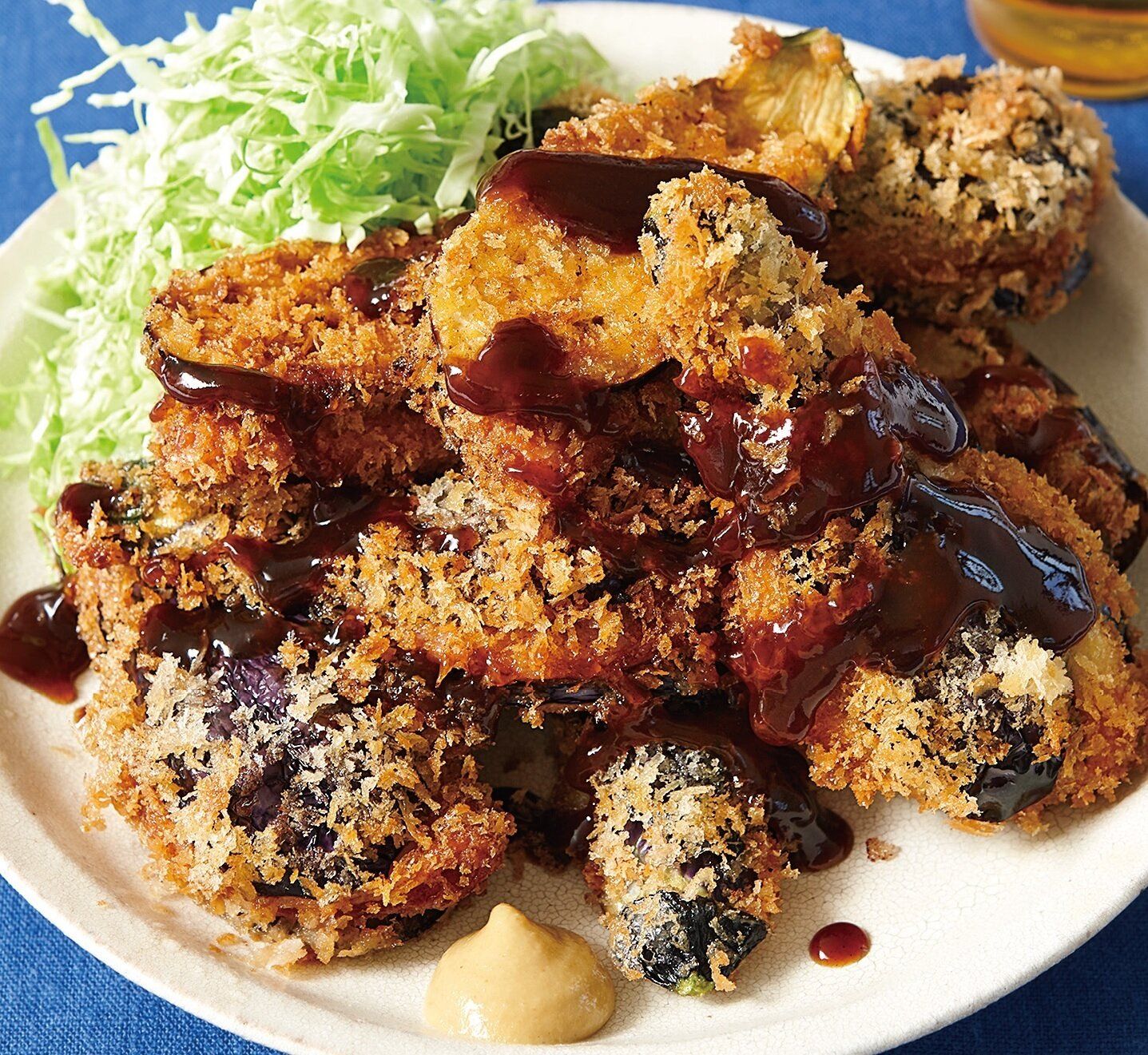 カリッところもの中はガツンとくるハムサンド♪なすのハムカツ