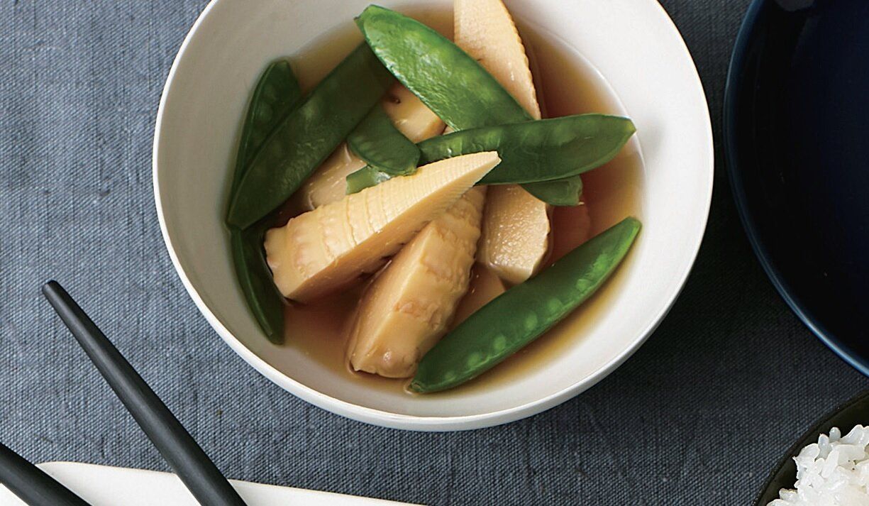 覚えておくと重宝するあっさり煮！たけのこときぬさやの煮びたし
