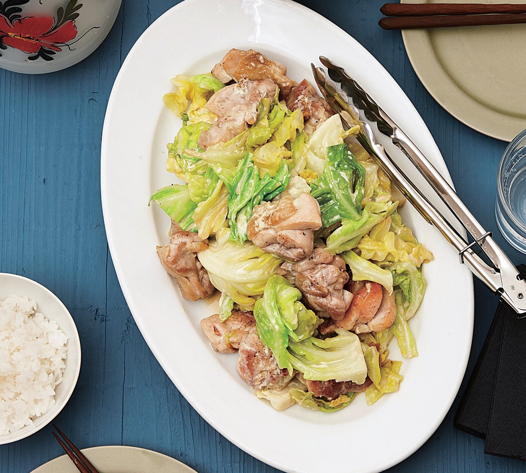 甘くなった蒸しキャベツと！鶏肉とキャベツのマヨしょうゆ炒め