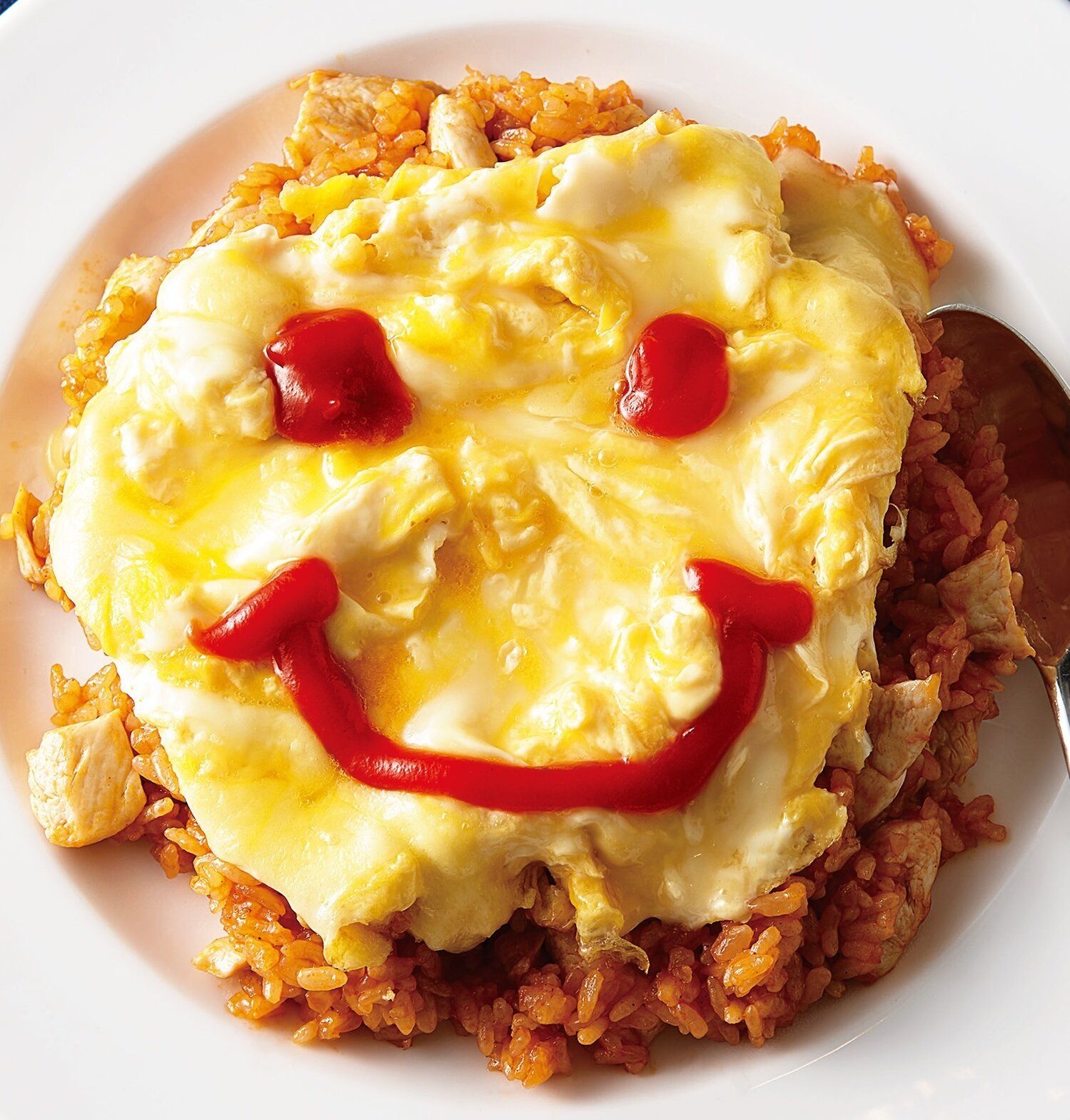 ふわとろ卵＆包まないから4人分が同時に完成♪チーズオムライス