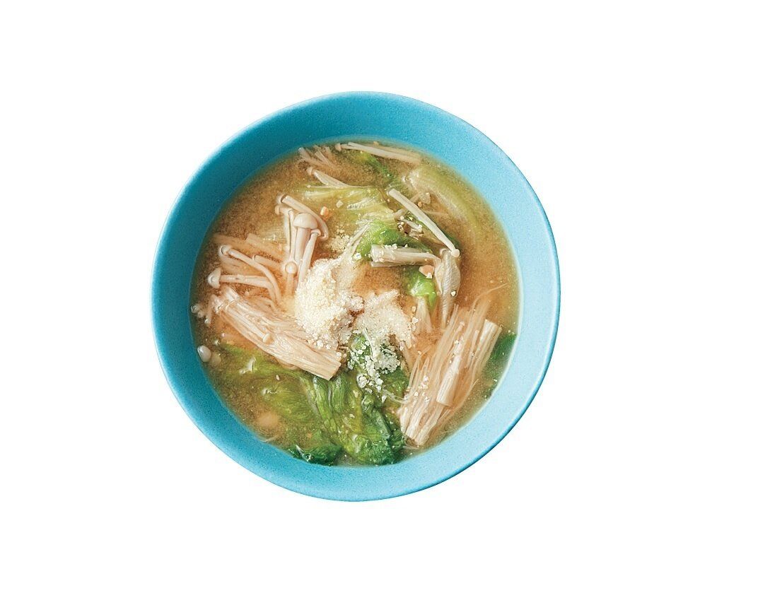 えのきとレタスのみそ汁