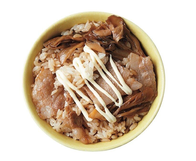 素材2つで大満足！豚とまいたけのしょうが焼きご飯