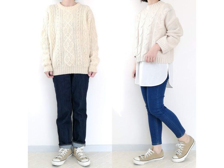 気付かずやっているかも…「ニット×チェック」はイタい！おば見えしないニットコーデOK・NGを検証