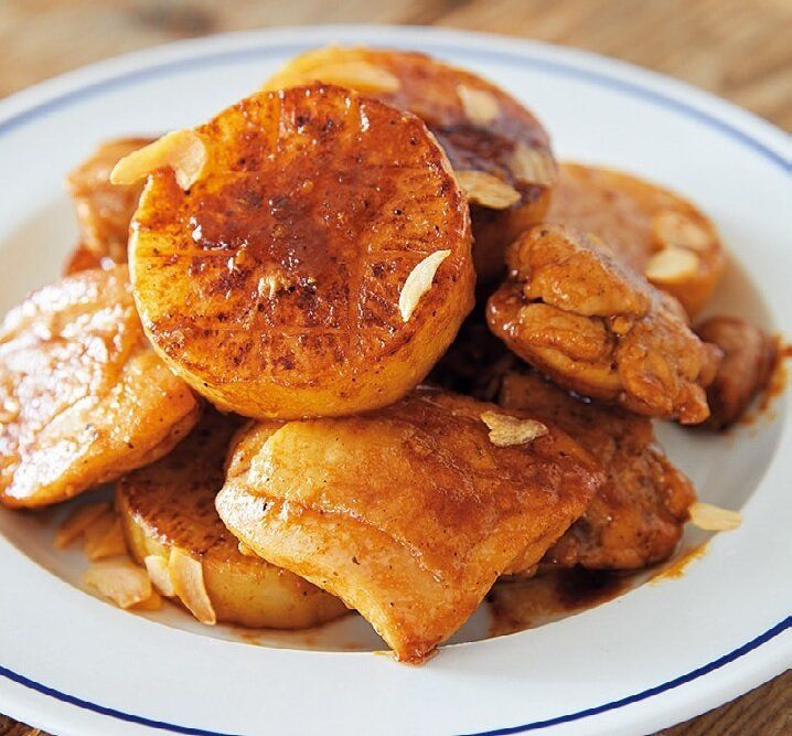 ドカーンと迫力満点！大根と鶏肉のガーリックステーキ