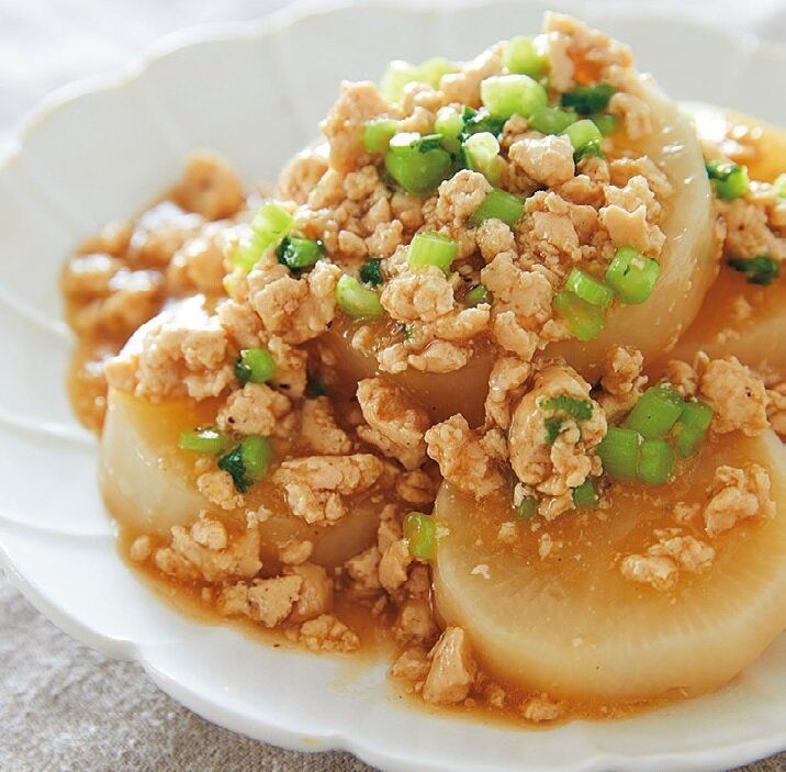 ごろっと大きなそぼろで主役級！大根のそぼろあん