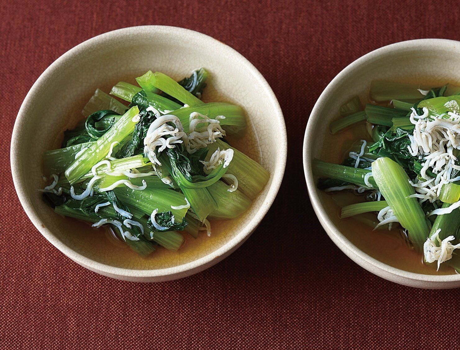 副菜に迷ったら季節の青菜の簡単煮びたしを♪小松菜のレンジ煮びたし