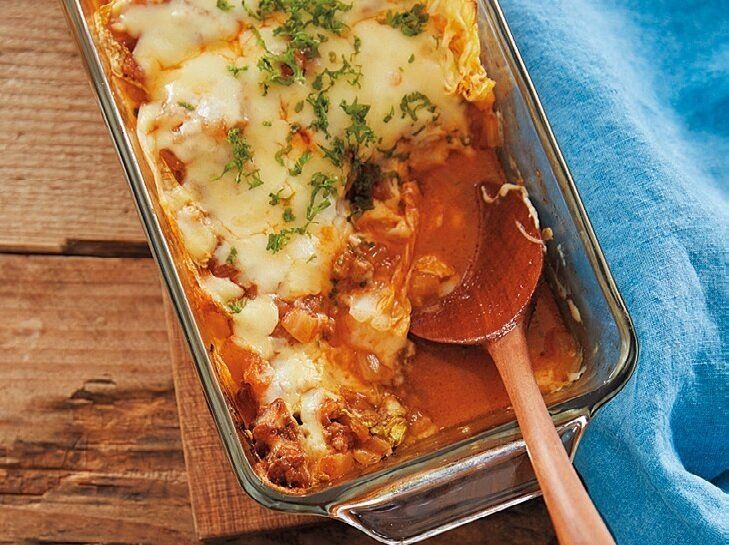 チーズ焼きにすれば即完食！白菜のラザニア風