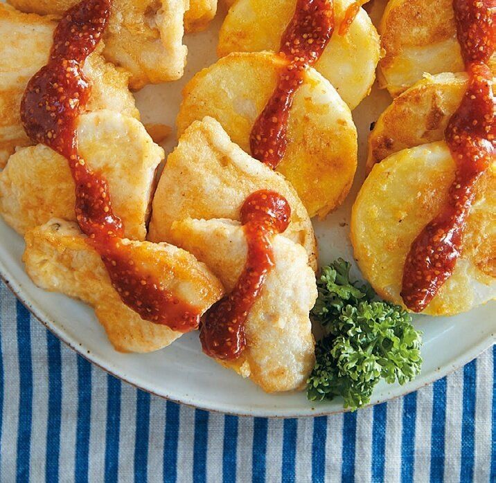 焼いた大根もうまい！鶏肉と大根のピカタケチャップソース添え