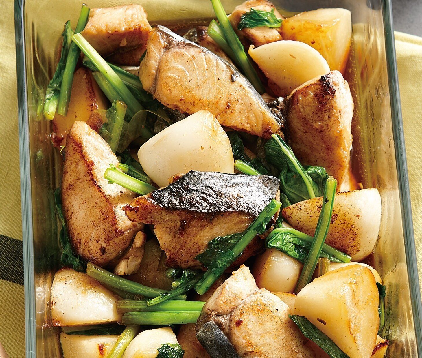 魚のフライパン焼きも文句なし！さわらとかぶの焼きびたし