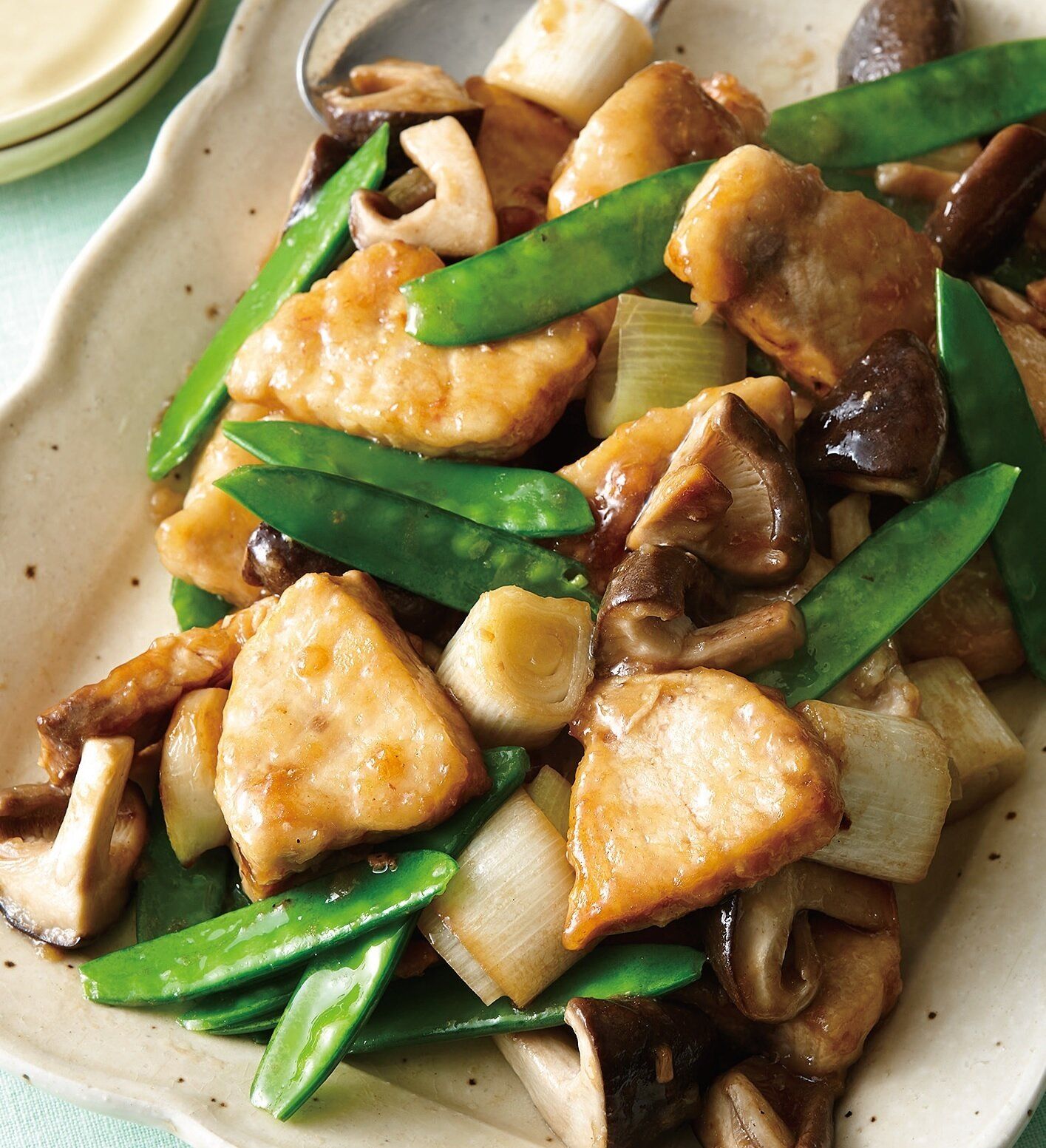 こくうましょうゆ味！めかじきとしいたけのガーリックバター炒め