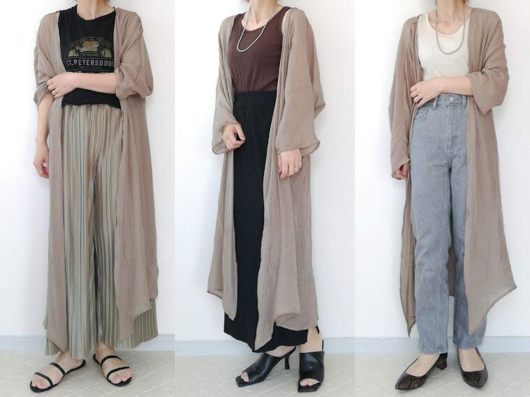 今買って夏まで着回せる！プチプラなのに優秀な【ロングガウン】40代はどう着る？OK・NGコーデで解説