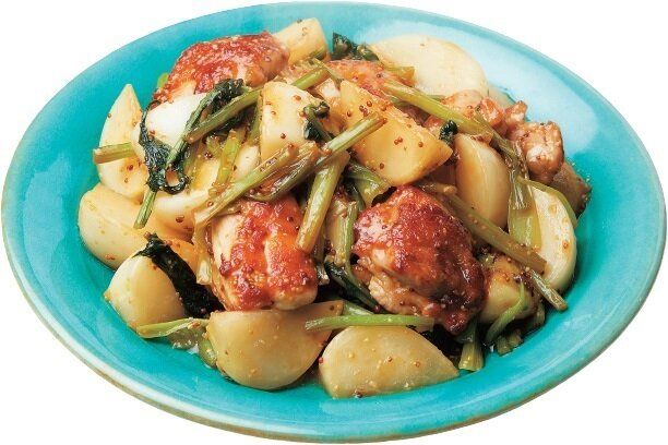 香りよく仕上げたボリュームおかず！鶏もも肉とかぶの炒めもの