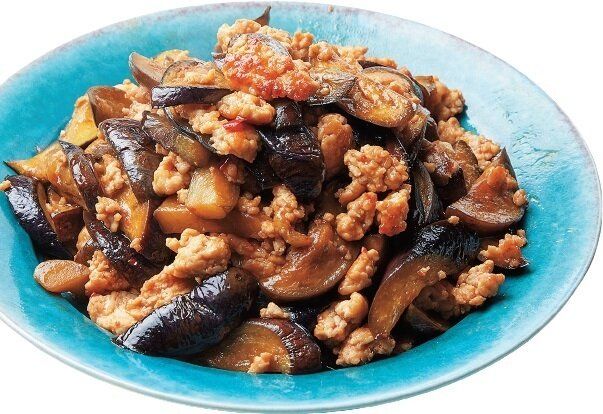 ピリ辛味がしみしみ～♪鶏ひき肉となすの炒めもの