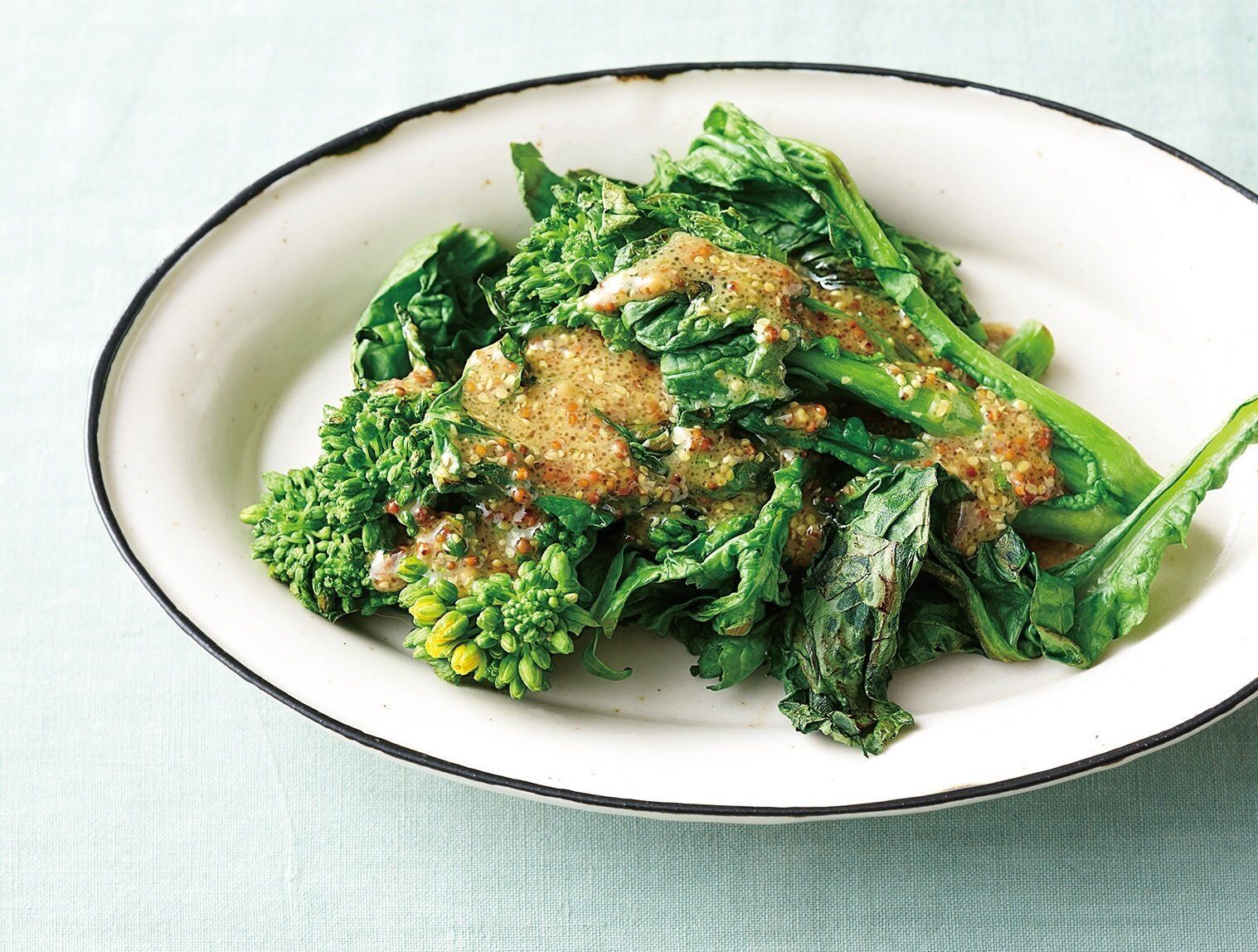 菜の花とマスタードはベストマッチ♪焼き菜の花のマスタードソース