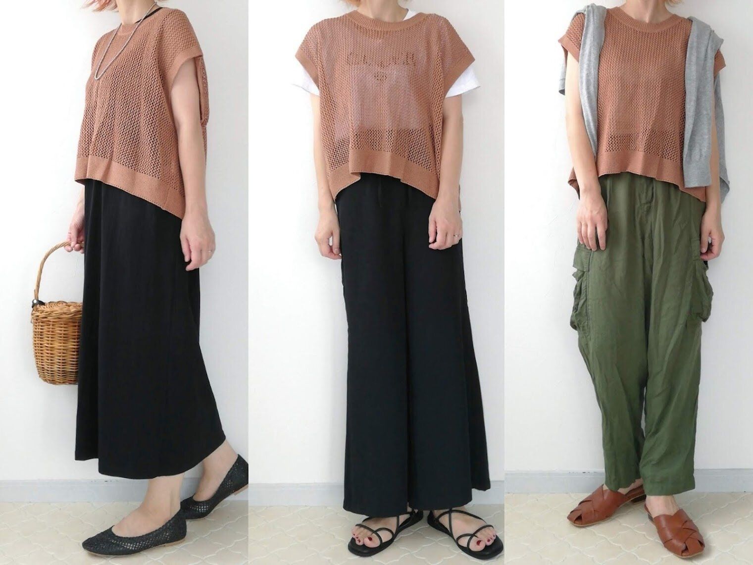 Tシャツばかりじゃつまらない！GU｢サマーニット｣で楽しむ40代の夏コーデ