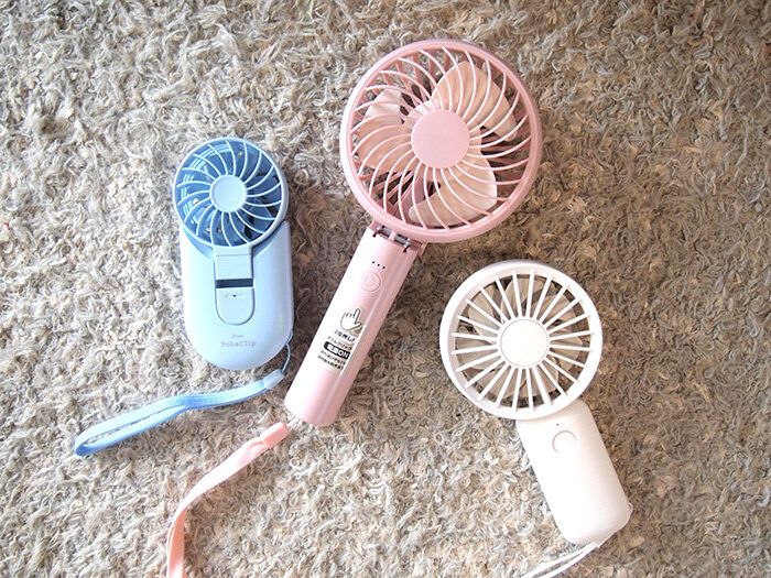 無印良品・PLAZA・3COINSの充電式ハンディファンを比べてみた！