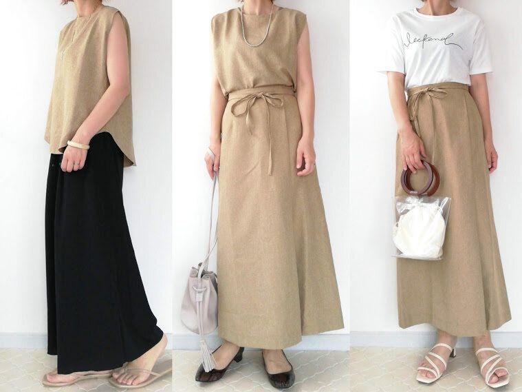 さらり「リネン風セットアップ」で40代の夏コーデがこなれる！40代の着回しOK・NGコーデで解説