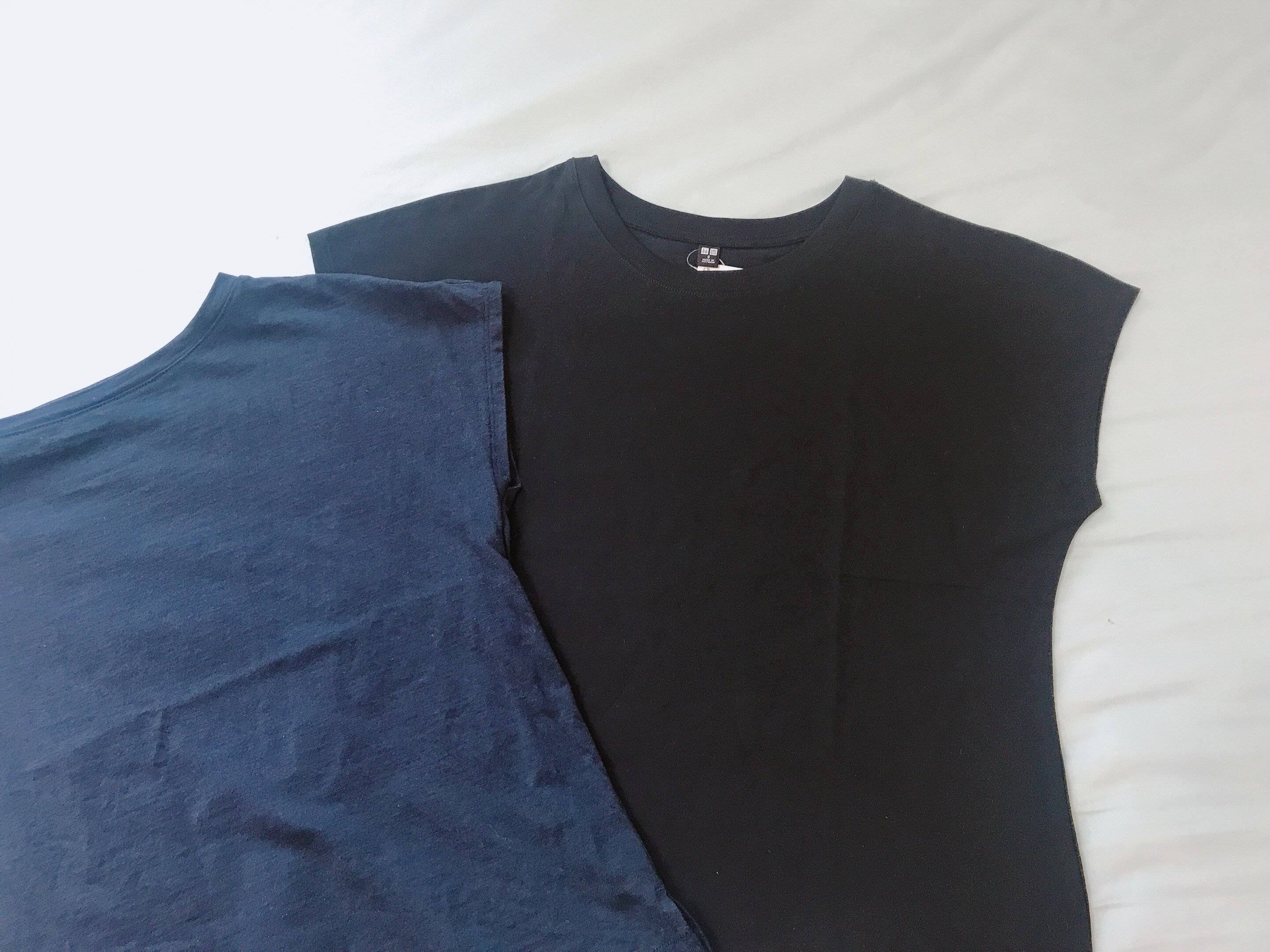 無印良品とユニクロのフレンチスリーブTシャツ、どっちがいい？違いを比べてみたら…