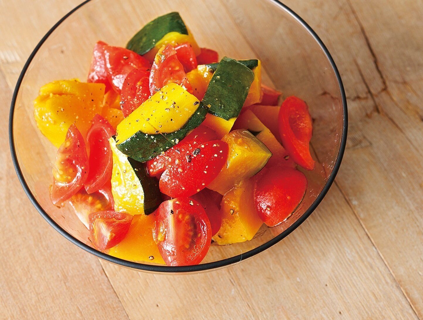 酸味のあるトマトとレモンが決め手！かぼちゃとミニトマトのマリネ