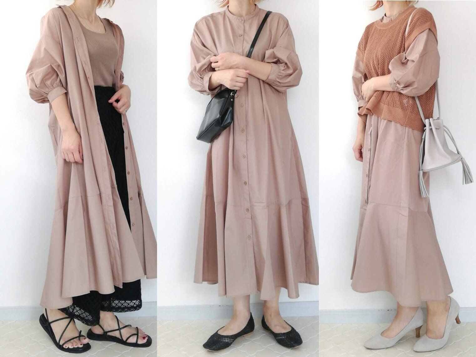 【GU】全世代から大人気！「バンドカラーシャツワンピース」40代はどう着る？