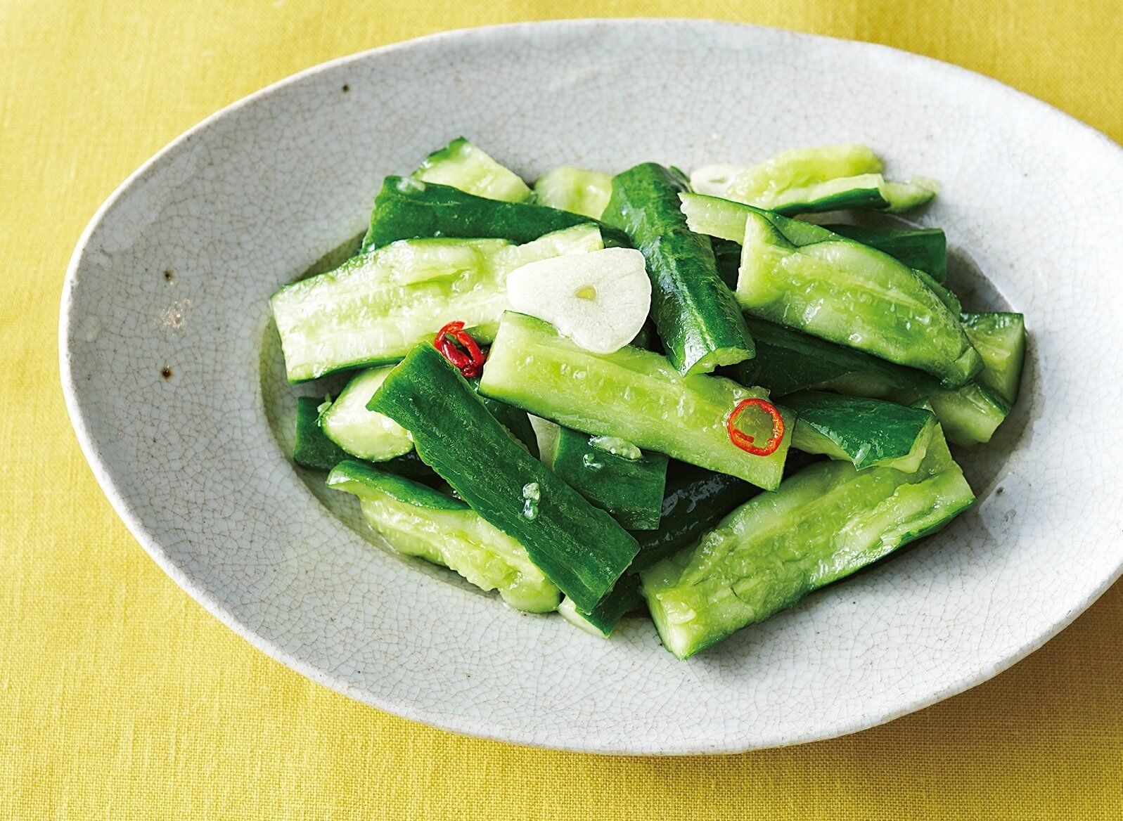 箸休めに重宝する、飽きない味♪たたききゅうりの中国風