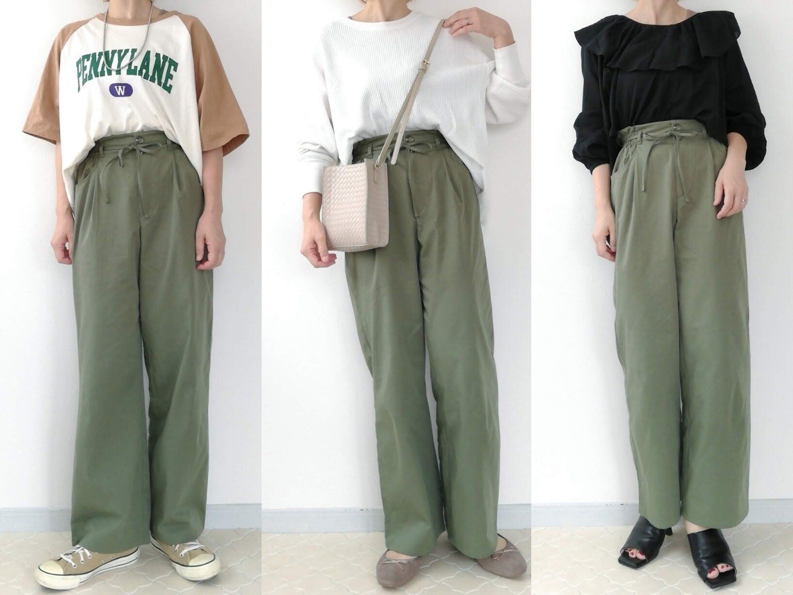 【GU】40代が似合う「カーキパンツ」でつくる晩夏・初秋の大人カジュアル3選・OK＆NGコーデで解説