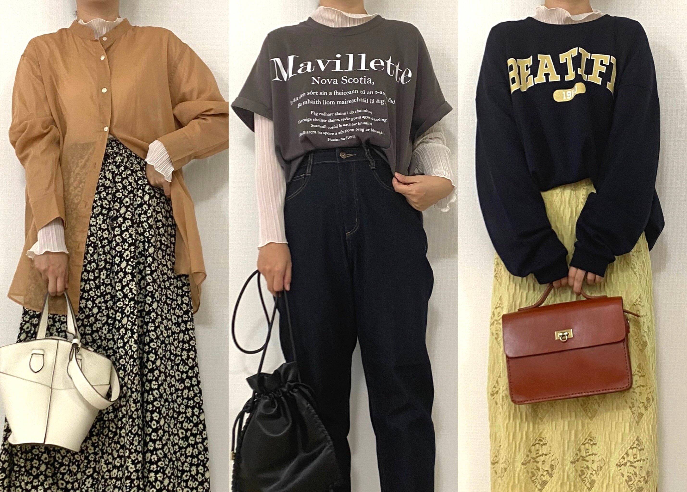 【しまむら】ロンTの代わりに着るだけで一気におしゃれ見え！シアートップス重ね着コーデ3選