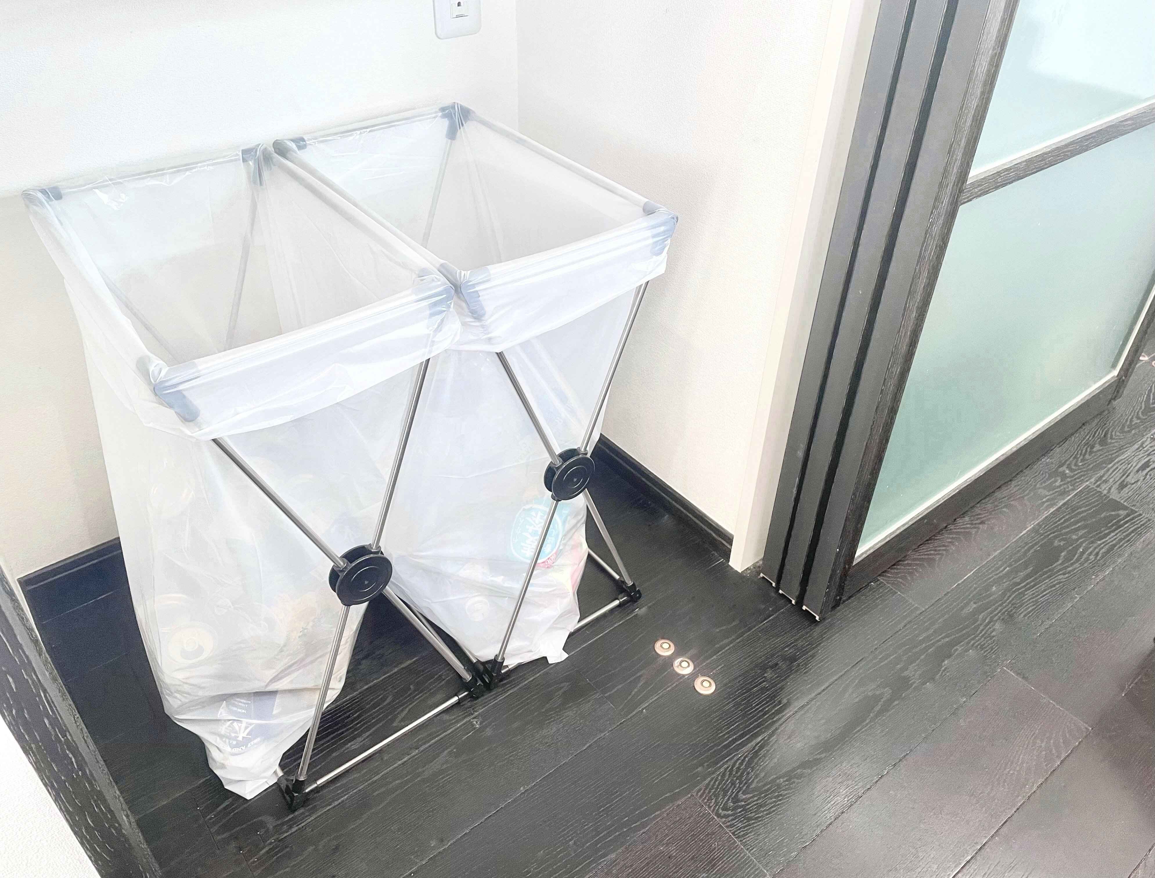 【楽天】市販の45Lサイズのごみ袋がそのままかけられるゴミラック