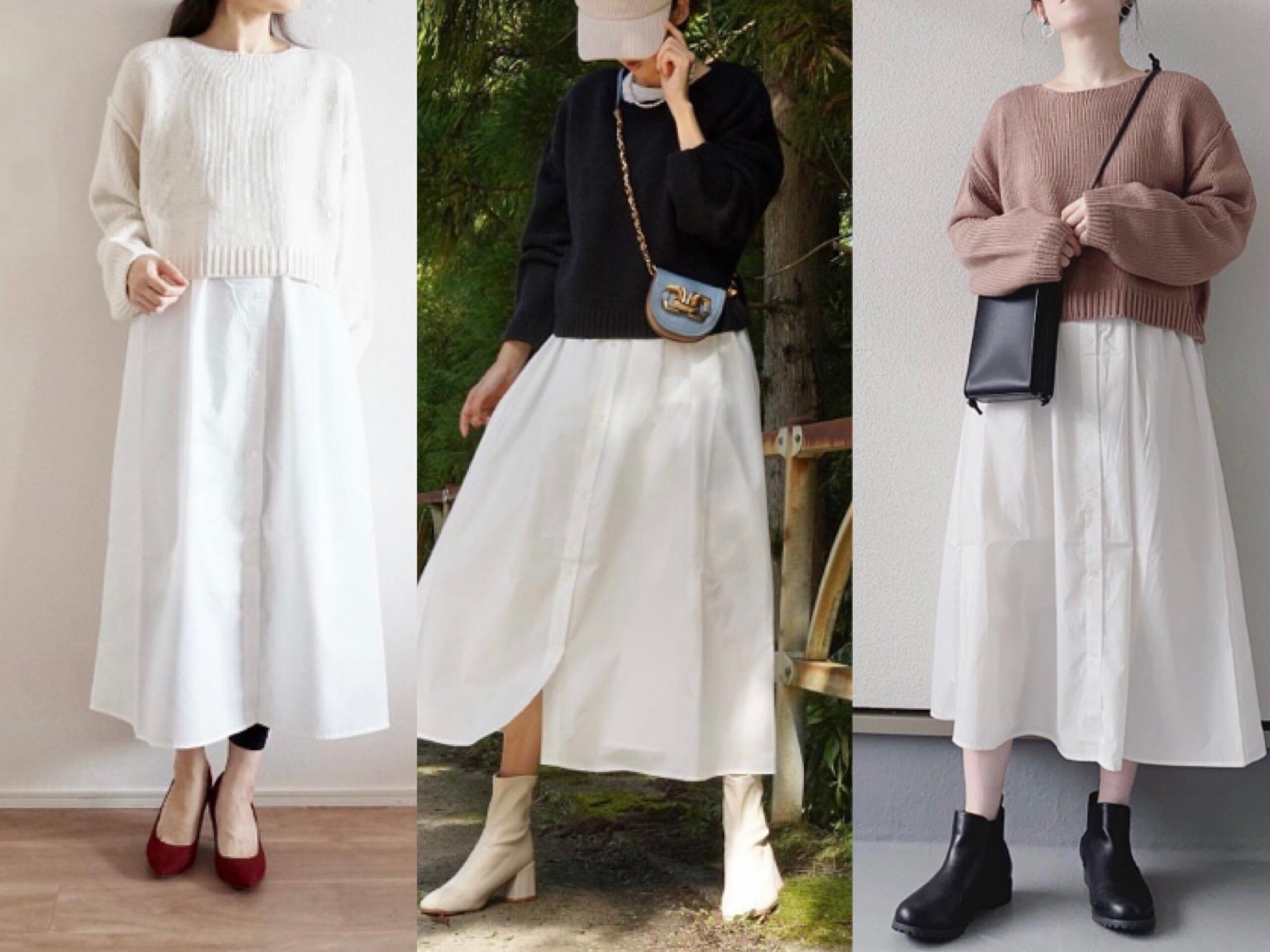 【GU】買い足すなら迷わずコレ！「チャンキーニットシャツコンビネーションワンピース」お手本着まわしコーディネート