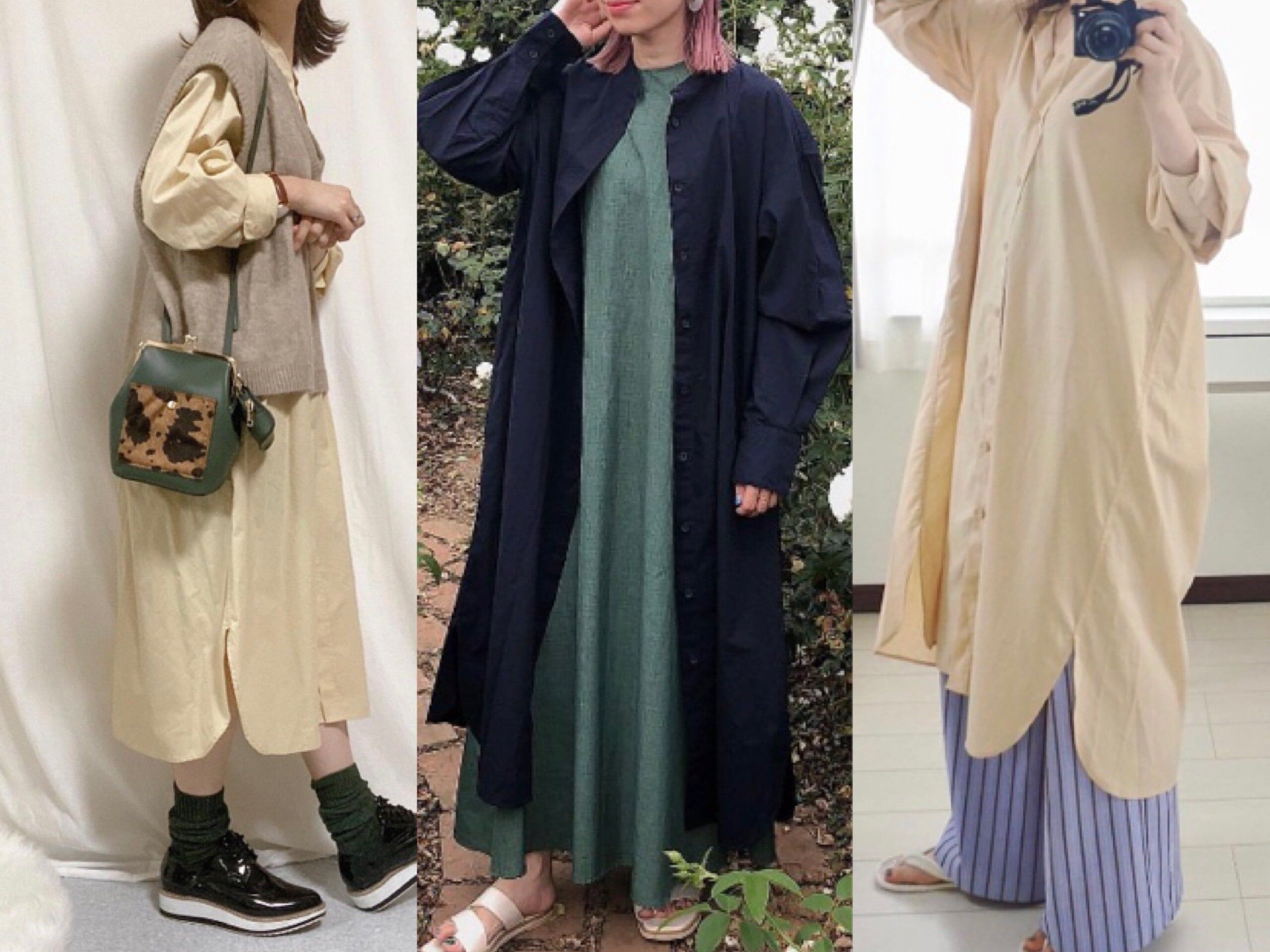 【ユニクロ】着るだけでおしゃれさんの仲間入り！「コットンギャザーロングシャツワンピース」お手本コーディネート5選