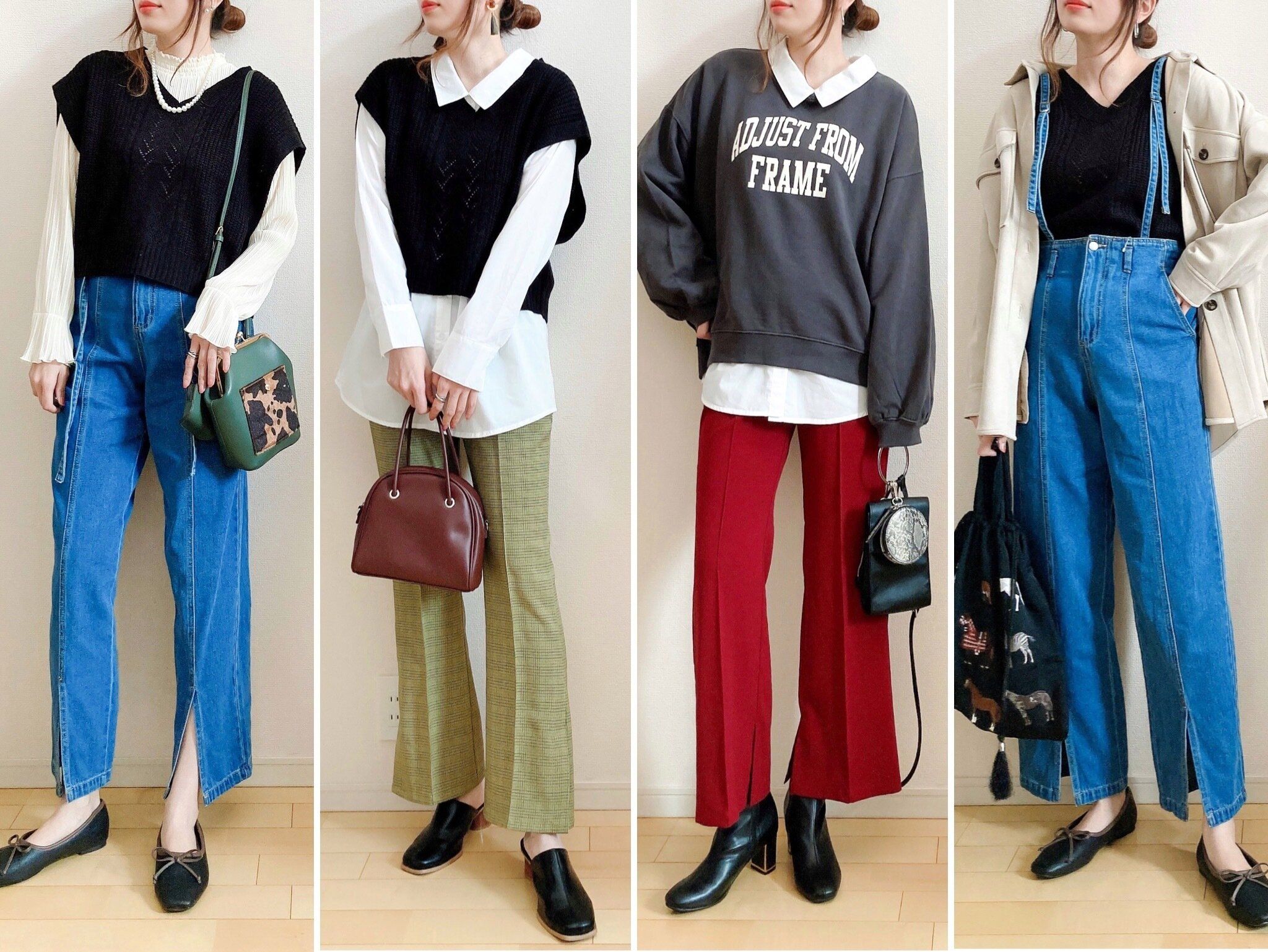 【しまむら】コスパ最高！別々にも着回せるニットベスト&シャツセットが万能