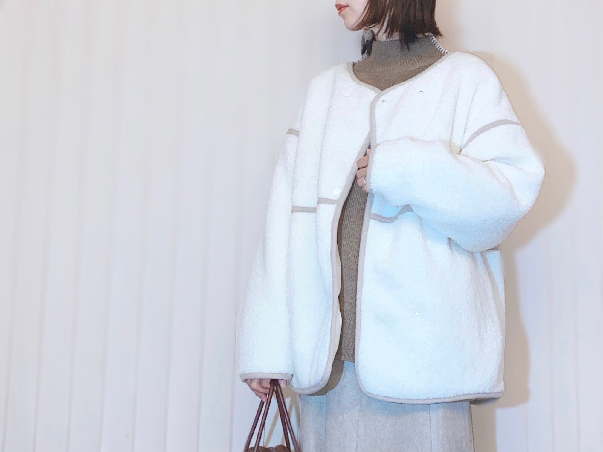 【しまむら】で買えるボアパイピングブルゾンがかわいい