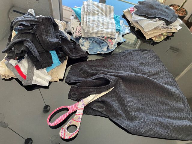 ケチじゃない！エコです！ついでに断捨離もできる！捨てる前にハサミ１本で叶う！ウエス作り