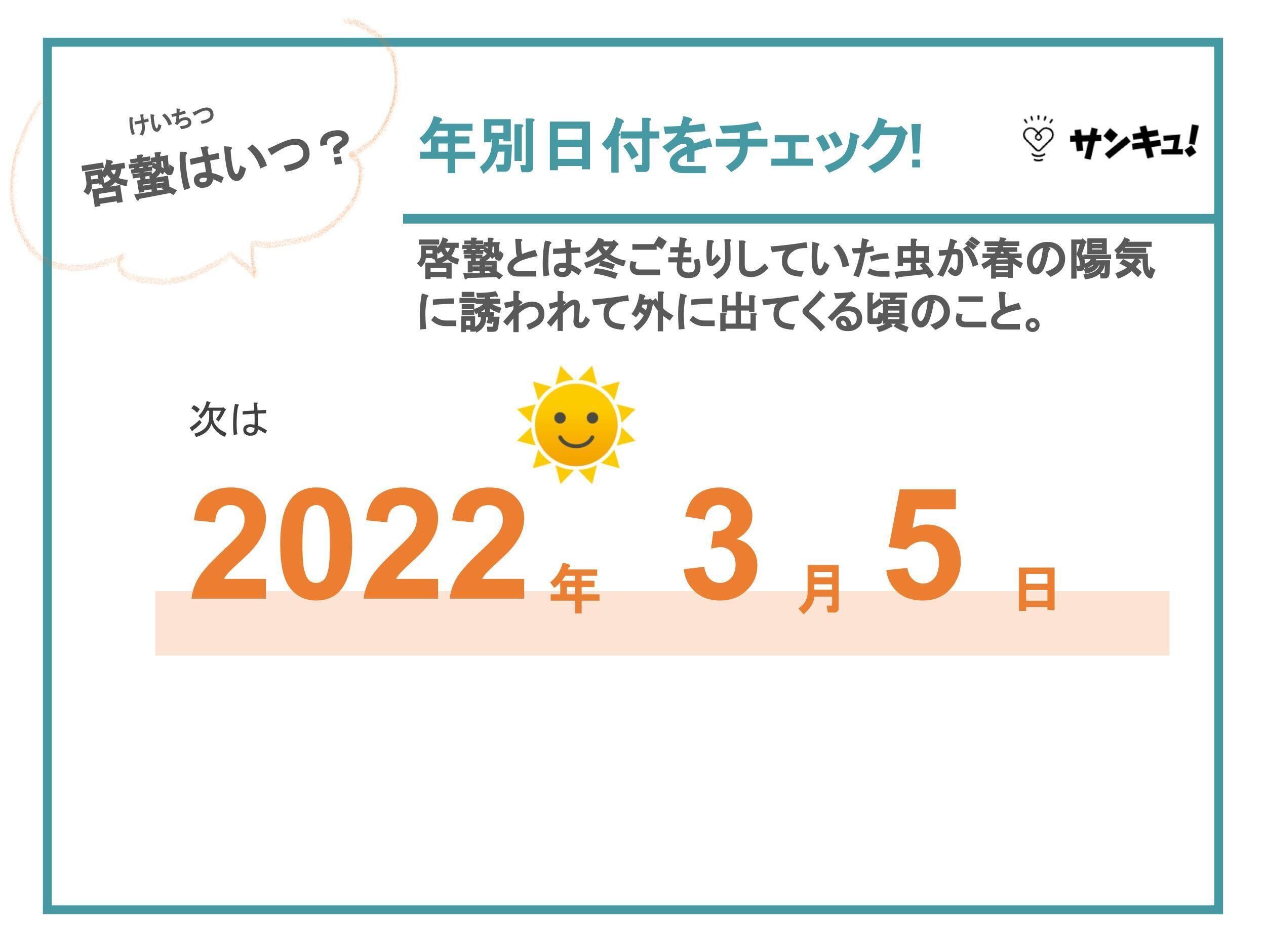啓蟄とは？2022年はいつ？時期・由来・植物から言葉の使い方まで